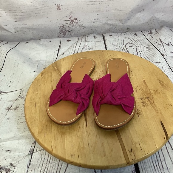 Soludos Shoes Womens Size 7.5 Pink Knotted Slide Sandal Slip on Resort‎ - Picture 2 of 6